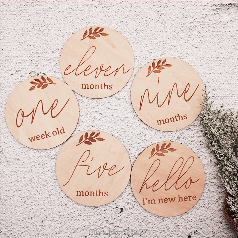 Карты для новорожденных деревянные карты с гравировкой|Украшения своими руками