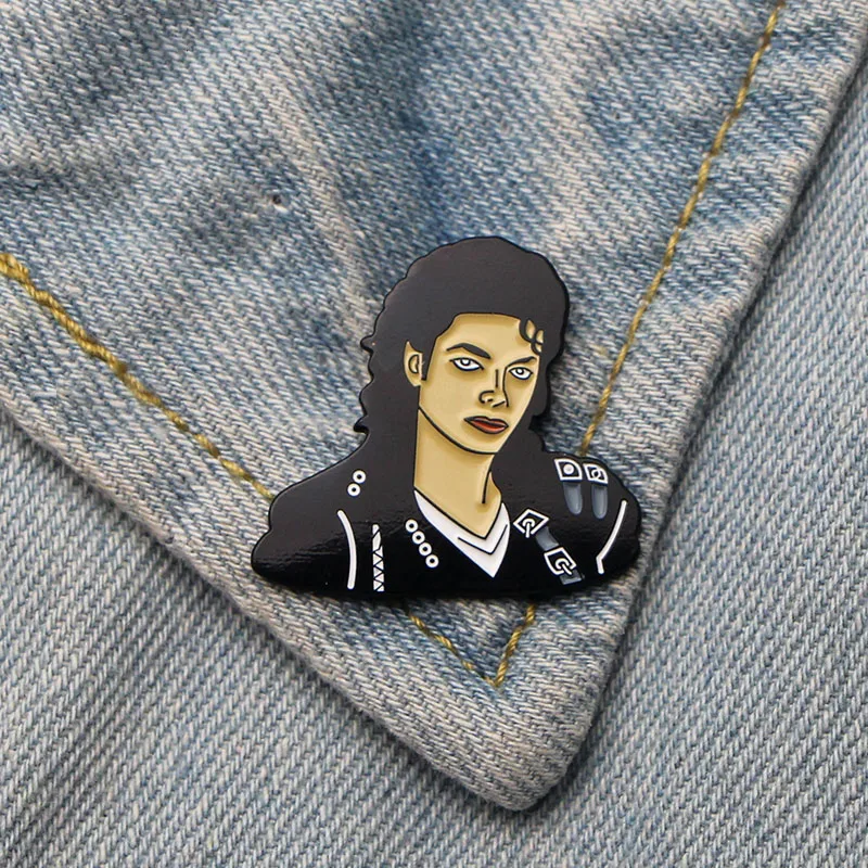 Брошь Майкла Джексона и эмалированная булавка для женщин мужчин на лацкан