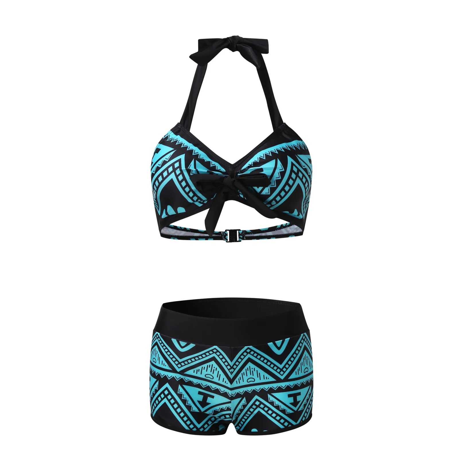 

Women's Sexy Bikinis Set Soild Print Lace Up High Cut Leg Bikini Set Two Piece Swimsuit Swimming Suit Bathing Suit Swimwear 2021
