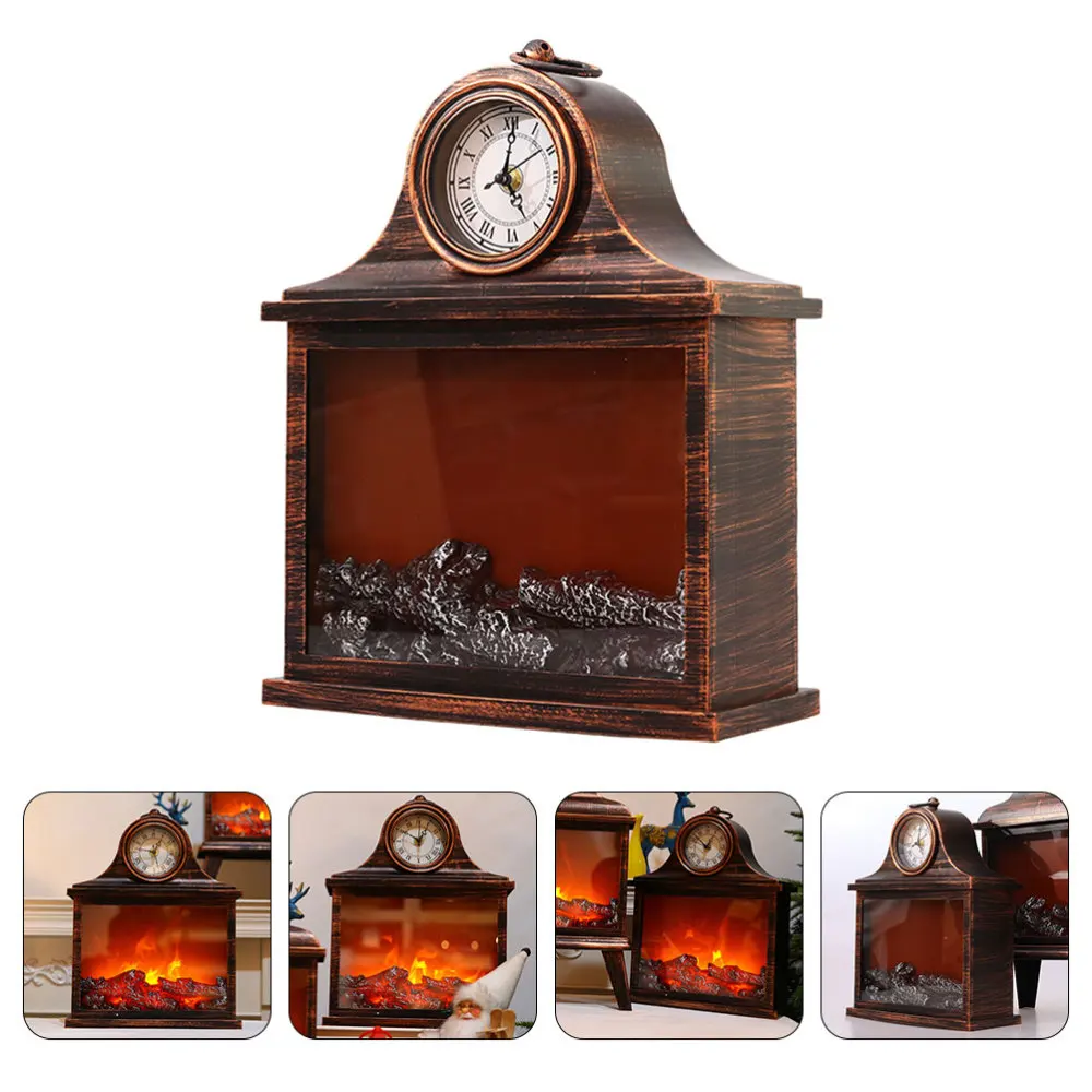 

1Pc Christmas Scene Lamp Living Room Decorative Light Wall Clock Ornament