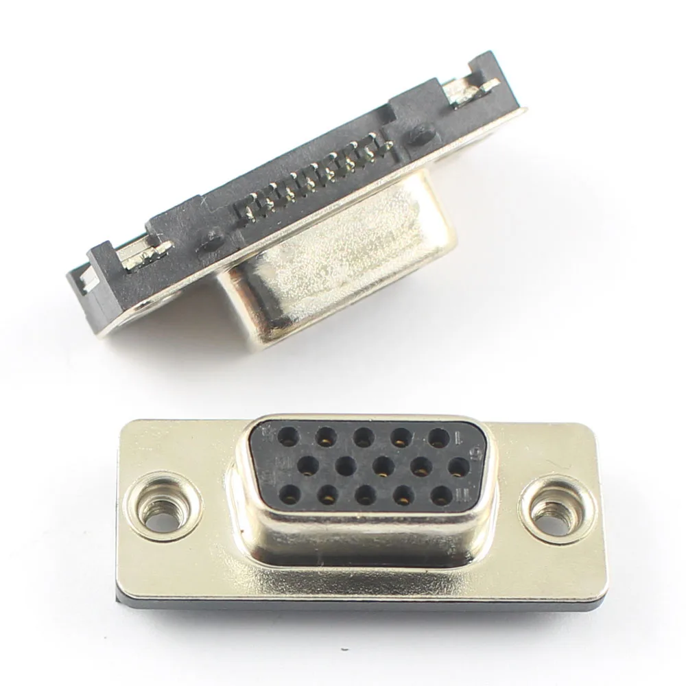 5 шт. Tyco D-SUB DB VGA 15-контактный гнездовой прямоугольный разъем PCB 2 ряда |
