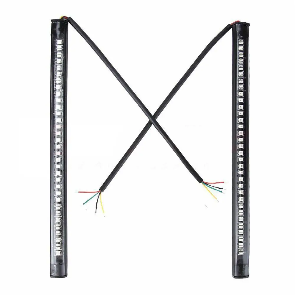 2 шт. Гибкая 48 ВОДИТЬ мотоцикл задний светильник бар полосы светодиодные задние