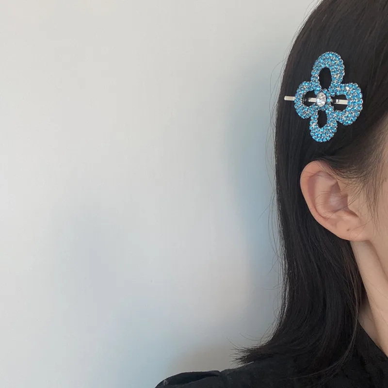 

French Flower Hairpin Clip A Word Web Celebrity Like Elder Brother Same Petals Set Auger Exaggerated Cold Wind Bang Tide