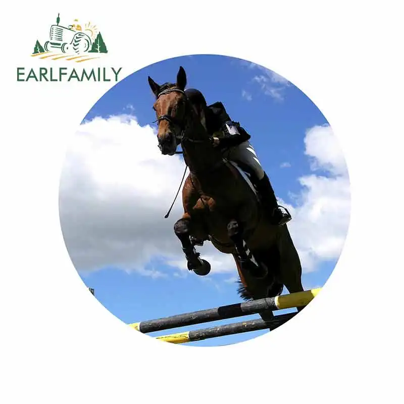 EARLFAMILY 13cm x for Horse Jumping Competition Fine Decal DIY Waterproof Car Accessories Decals Scratch-proof Stickers - купить по