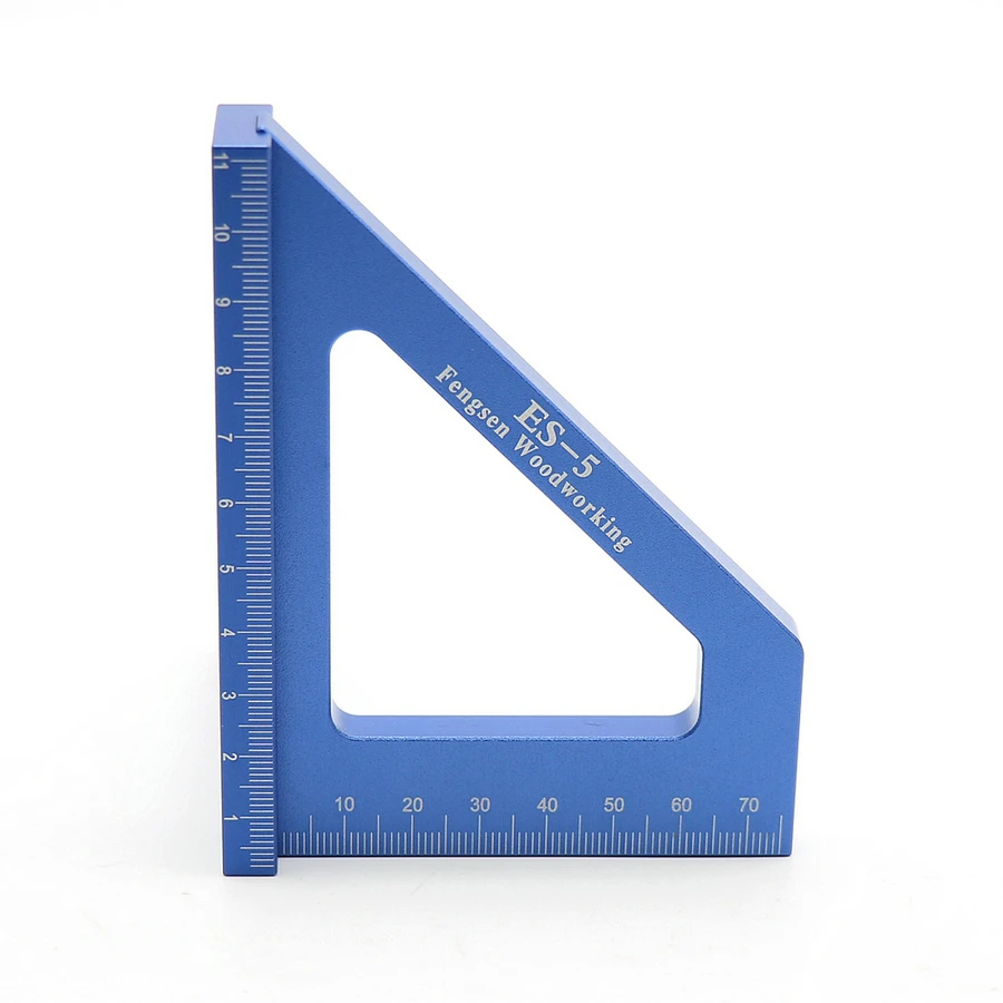 

ES-5 Multifunction Carpentry Triangle Ruler 45/90 Degree Measure Angle Ruler