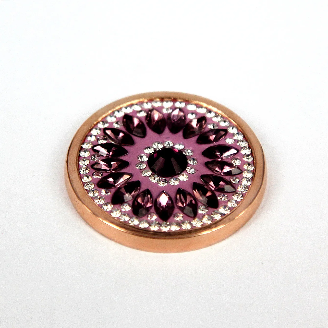 Vinnie дизайнерские ювелирные изделия 33 мм Делюкс Далия Цветок Монета диск для мой