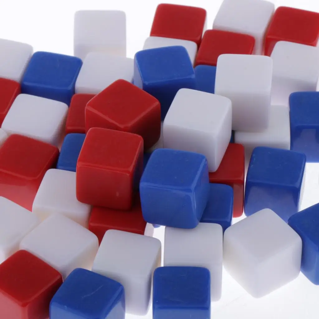 16 мм 50 шт Пустой 6 кубика для Таблица настольные игры Подземелья и Драконы MTG