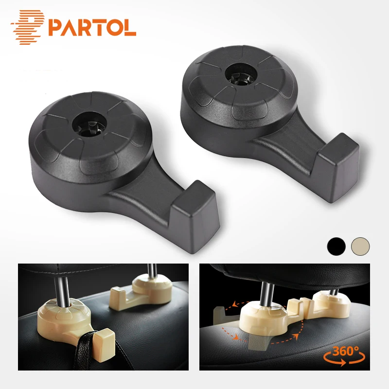 Partol 2 шт. крючки для заднего сиденья автомобиля могут быть скрыты аксессуары