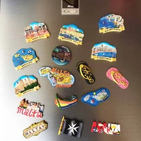qiqipp half dimensional handicraft magnetic refrigerator stickers for tourist souvenirs from all over malta