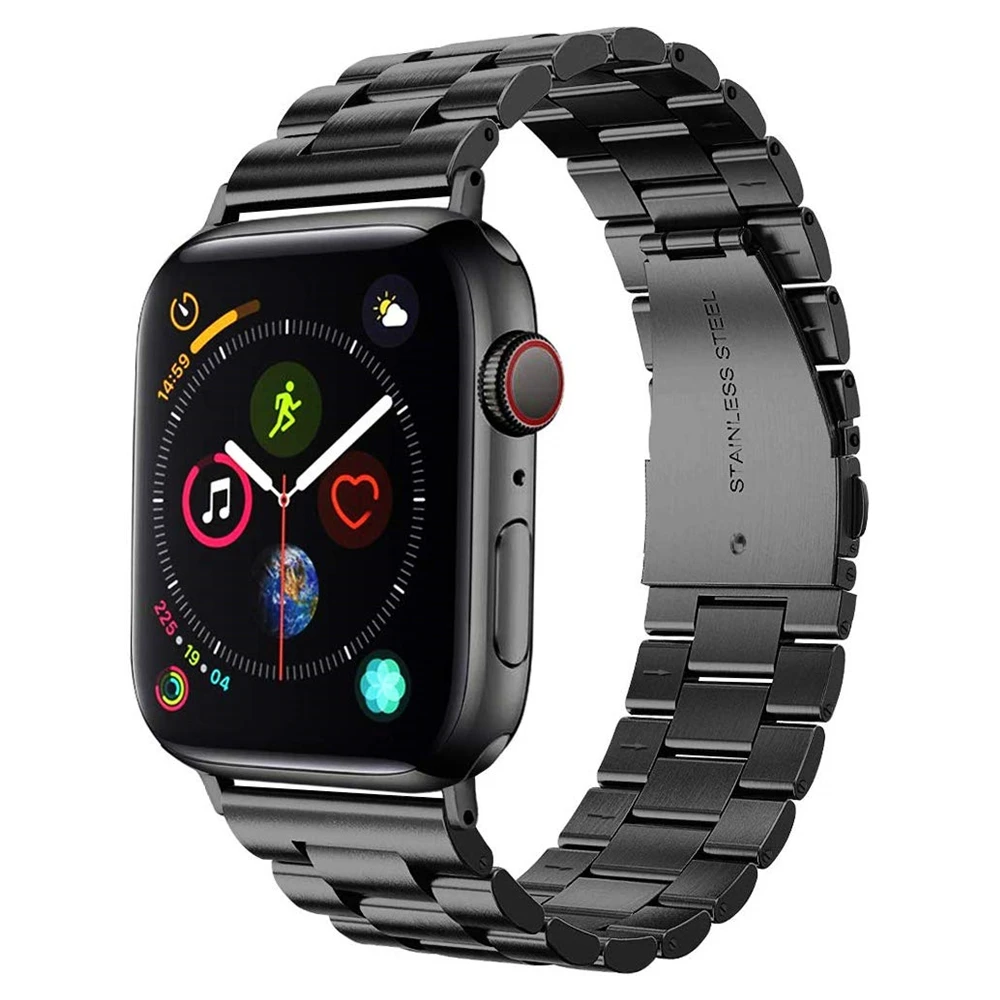 Ремешок из нержавеющей стали для apple watch series 5 44 мм браслет iwatch 40 мм|Ремешки часов| |