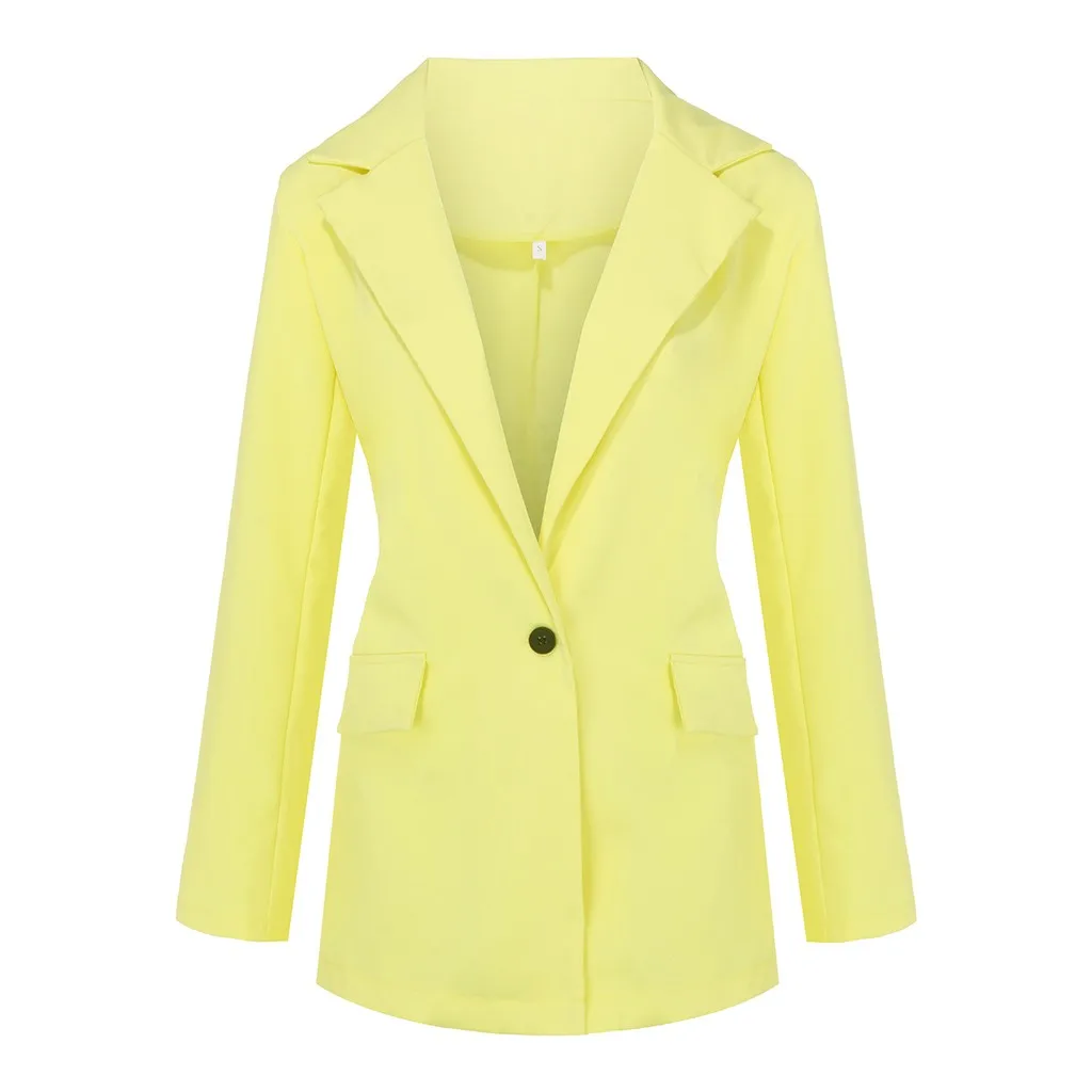 Winter Blazer Feminino Fashion Long Sleeve Women'S Jacket Single Button Ruched Famale Jaket Pocket Blazer Women Mujer Za