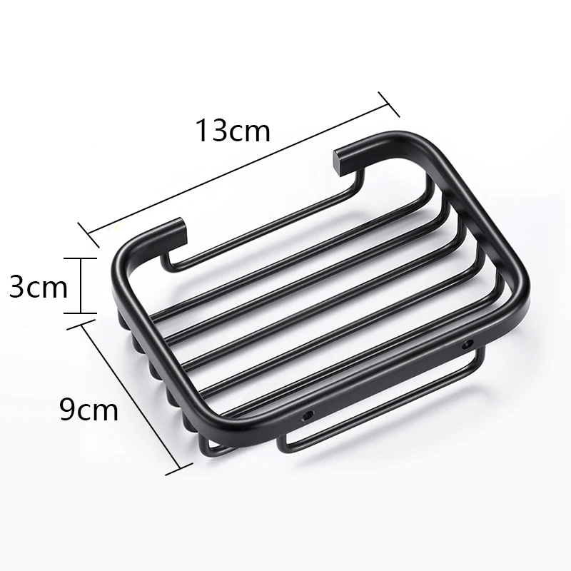 

1 Pcs Drill Free Soap Dish Holder Wall Mounted Storage Rack Holder Hollow Type Soap Sponge Dish Bathroom Accessories Equipment