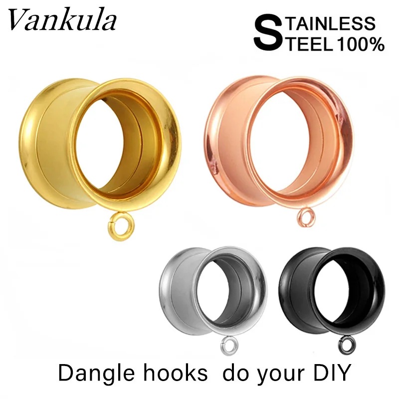 

Vankula Wholesale Stainless Steel Ear Plugs Body Piercing Screw Tunnels Stretchers Fashion Jewelry Earrings Expander For Gift