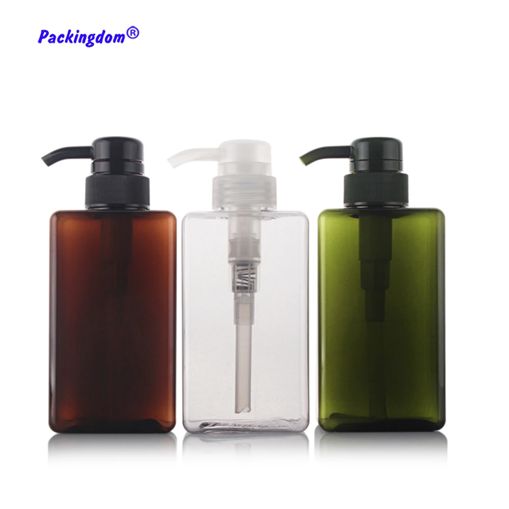 10 шт. лосьон в бутылке насосе нижний пластиковый дозатор квадрат ПЭТ бутылки