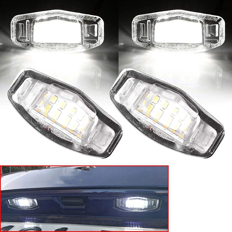 

1 Pair Xenon White LED License Plate Light for Acura MDX RDX Honda Accord Civic 34100S84A01 34100S0A013 Car Accessories
