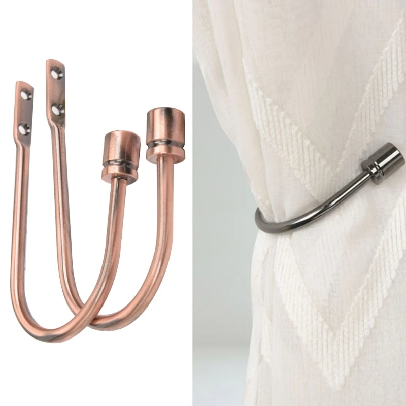 

Metal Curtain Hold Backs Strong Arm Style Holdbacks Ties U-Shaped Drape Ties 67JE