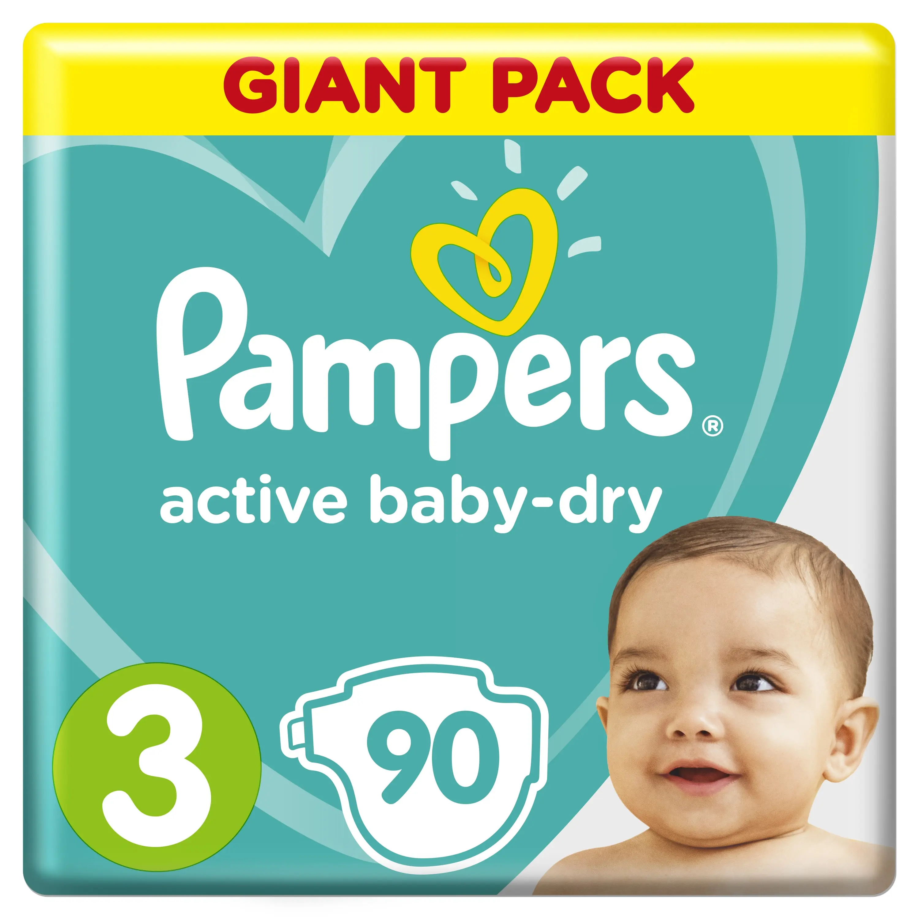 Pampers Active Baby-Dry подгузники 6-10 кг размер 3 90 шт. | Мать и ребенок