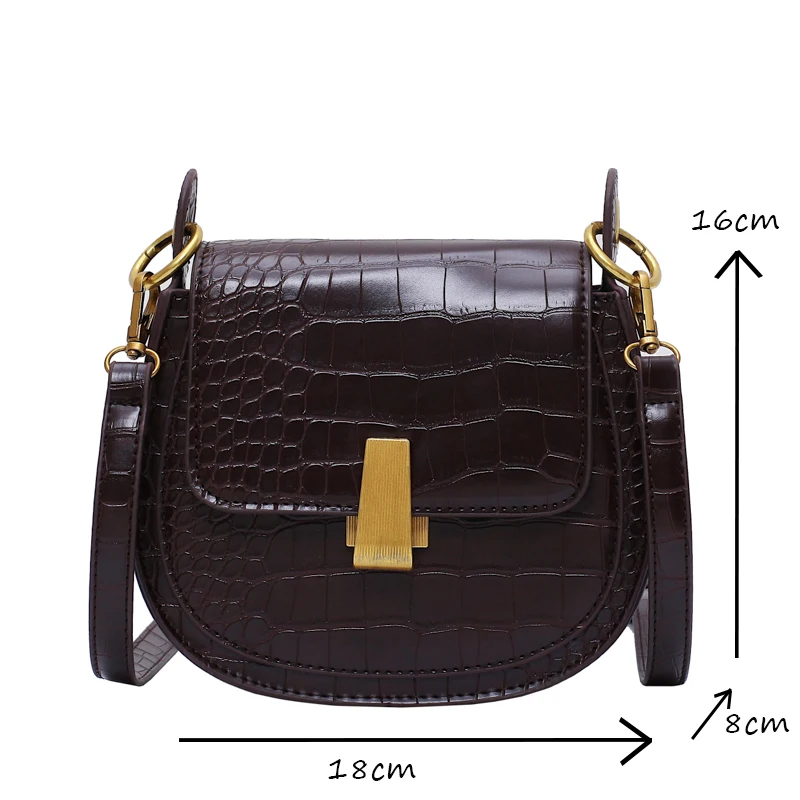 

2020 Mini Crossbody Simple Female Travel Handbags Women's handbag Stone Pattern Pu Leather Saddle Bags For Women Shoulder Bags