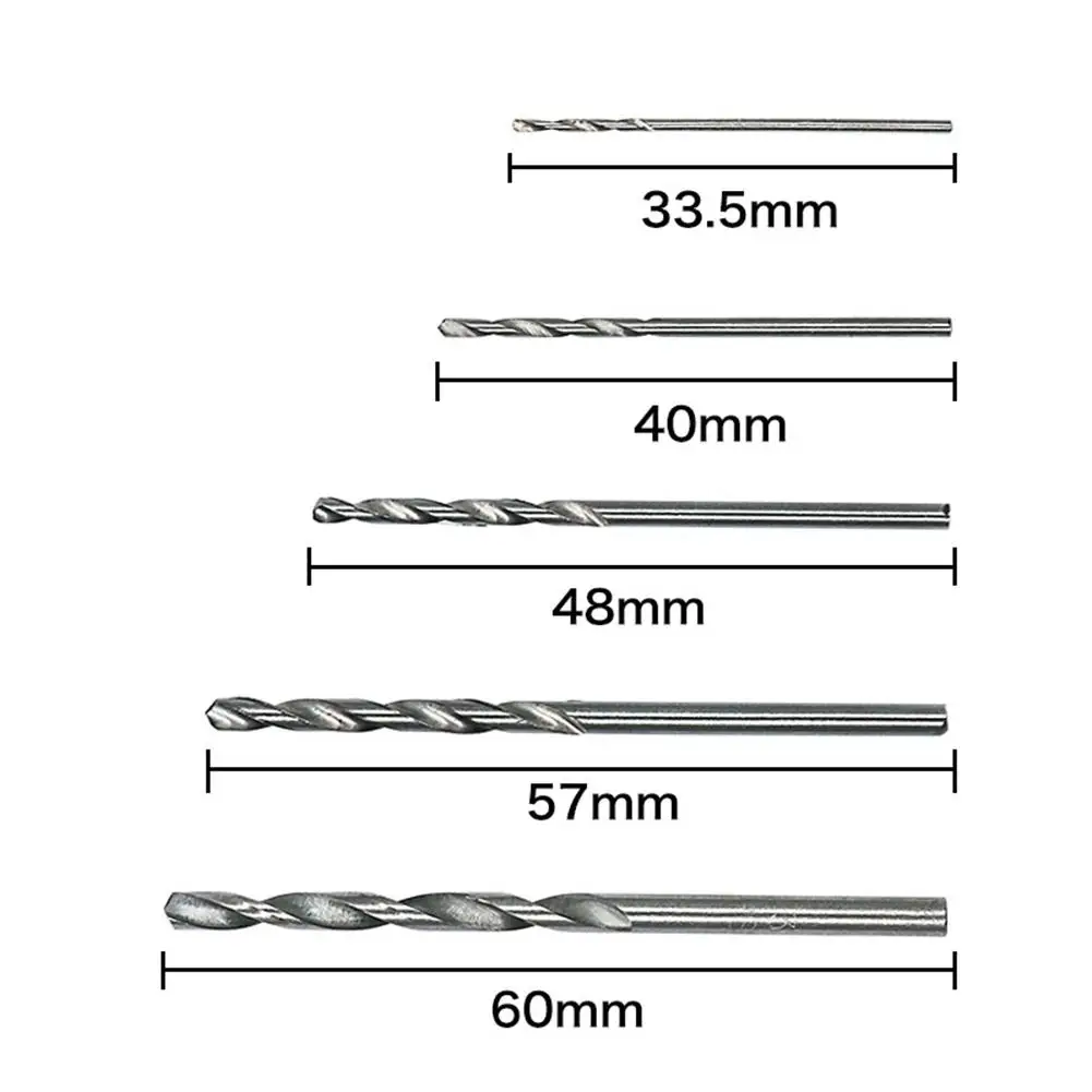 

100pcs 1.0-3.0mm Straight Shank HSS Twist Drills Woodworking Drill Bits Set Plastic Metal Hole Grooving Drill Wood Tools