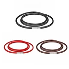 11, 523 мм Вощеная Веревка, цепь, черный кожаный шнур, ожерелье, шнур из нержавеющей стали, приблизительно для рукоделия, 5060 см