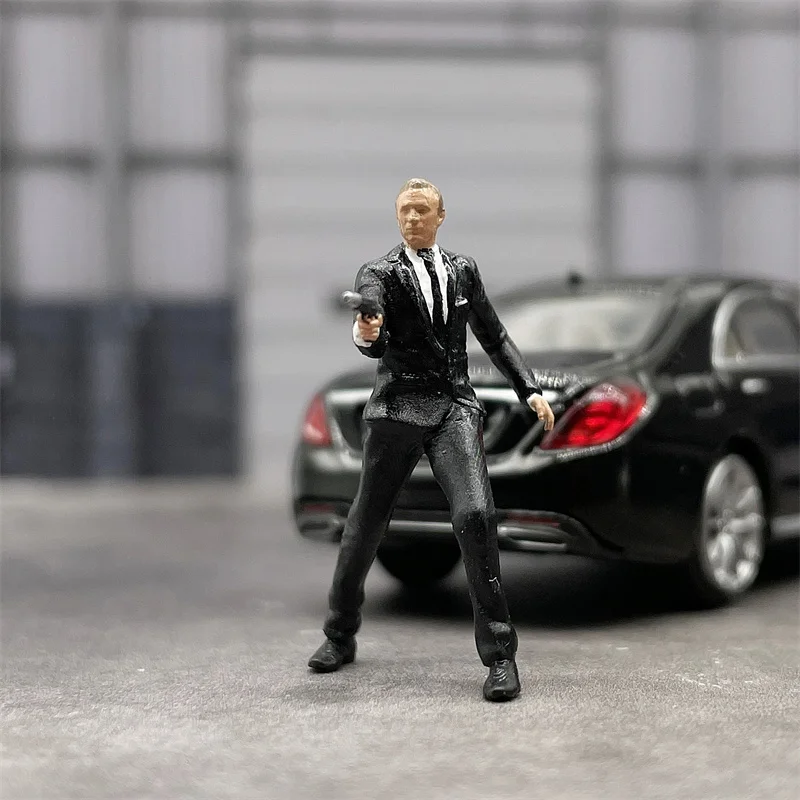 Масштаб 1/64 модель 007 подъемник пистолета Джеймс Бонд литая машинка статическая
