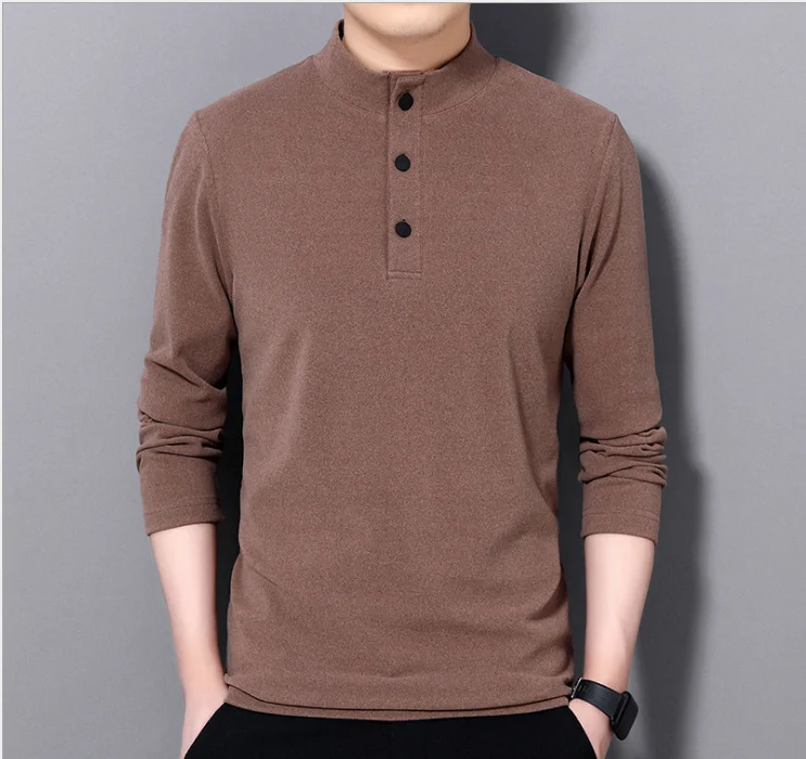 Осень и Зима Новая мужская повседневная с длинными рукавами модная простая