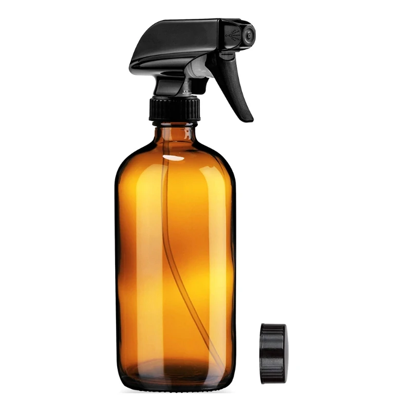 

Q81B 2pcs 500ml Empty Amber Glass Spray Bottles Refillable Container for essential Oils Cleaning Products Aromatherapy Durable