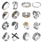 Кольцо для женщин и девушек, с глазами демона, модные мужские ювелирные изделия, винтажные кольца в стиле старинной змеи, регулируемые кольца в стиле хип-хоп, бохо