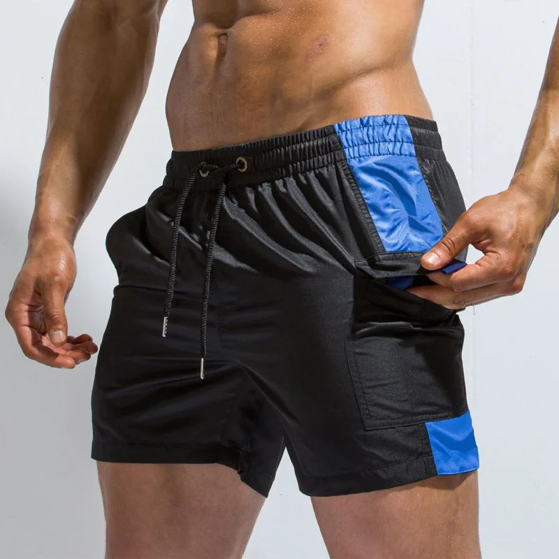 Новые красные черные карманные плавки мужские zwembroek быстросохнущие шорты