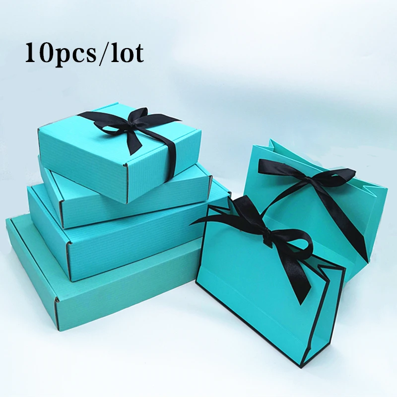 10 шт./лот коробка из гофрированной бумаги для самолета подарочная упаковочная