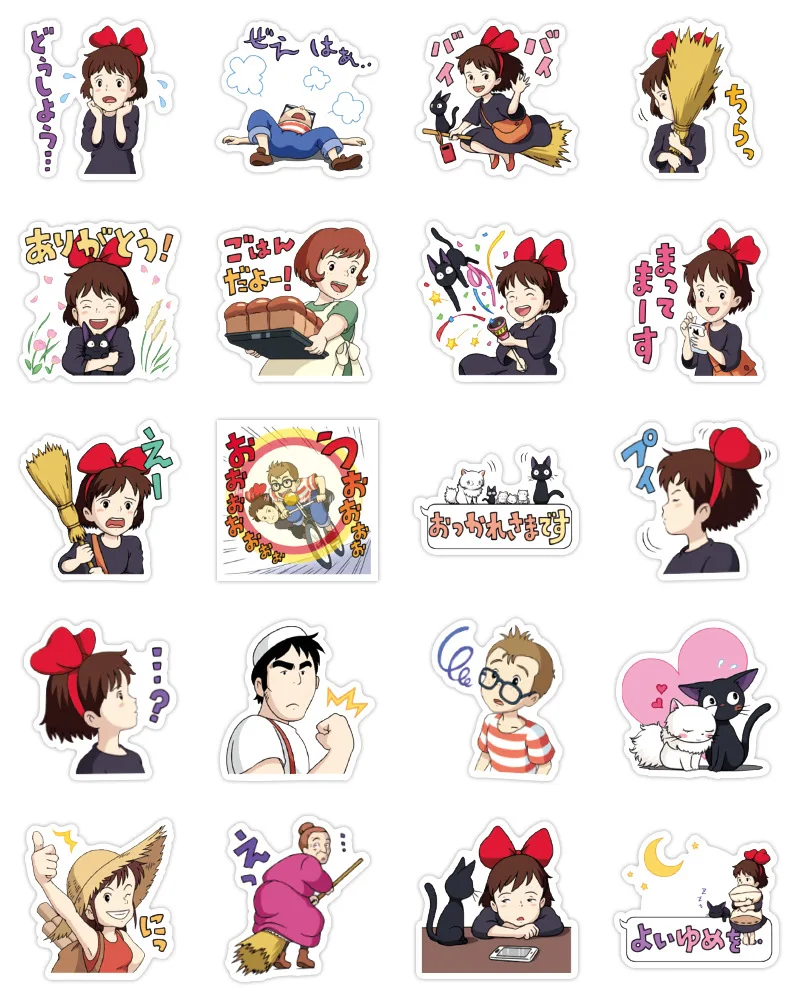 

20Set G1113 40 Pcs/set Cartoon Girls Stickers For Suitcase Luggage Car Waterproof Kawaii Stickers Skateboard Sticker
