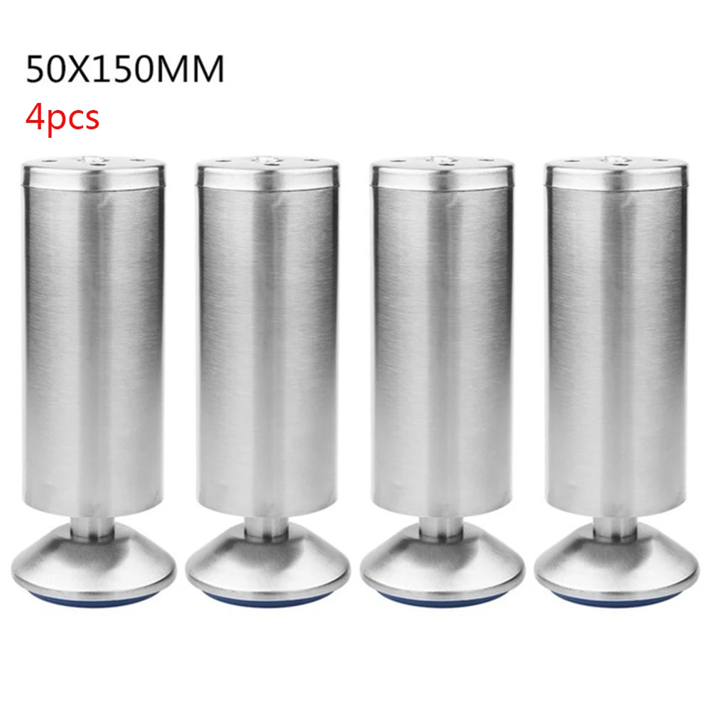 

4pcs/set Couch Rise Stainless Steel Bed Desk Sofa Office Support Anti Slip Furniture Feet
