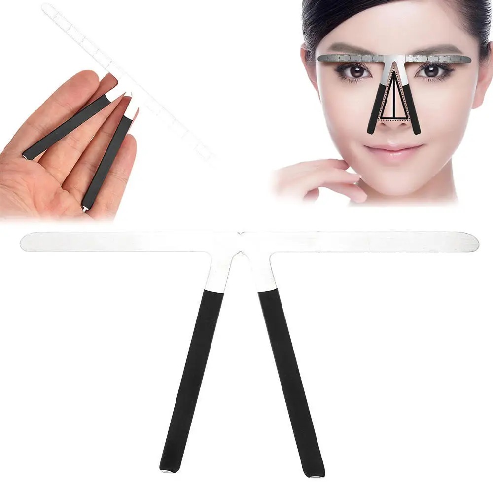 

1pcs flexible metal eyebrow ruler scale positioning eyebrow forms for eyebrows styling tool