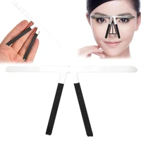 1pcs flexible metal eyebrow ruler scale positioning eyebrow forms for eyebrows styling tool