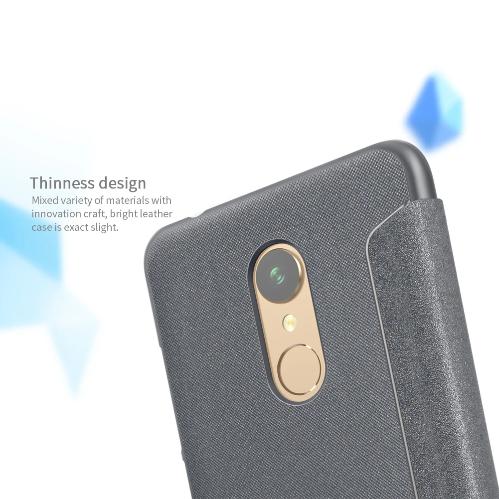 Для xiaomi redmi 5 Чехол(5,7 дюйма) NILLKIN блестящий чехол из искусственной кожи с откидной крышкой для xiaomi redmi 5