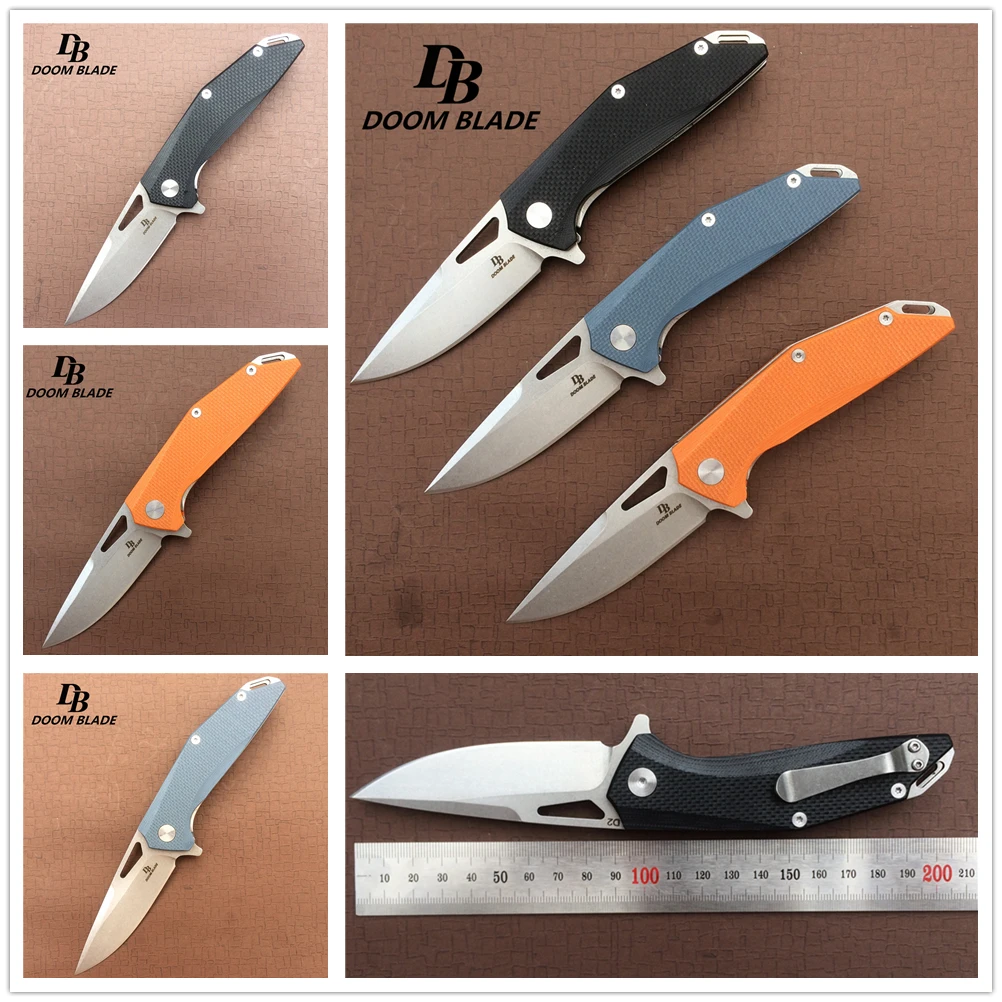12 шт./лот 8 &quot60 61HRC ножи Складной нож D2 лезвие флип шарикоподшипник системы G10