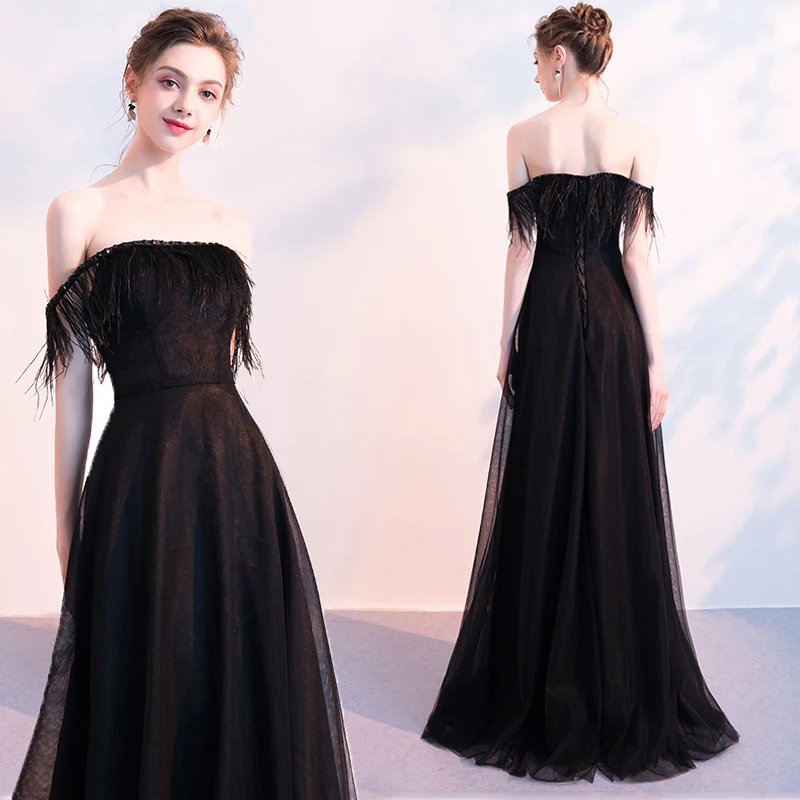 

Plus Size Elegant Evening Dresses 2021 Ever Pretty Black Strapless Lace A Line Long Dress Party Gowns Robe De Soiree Ball Gown