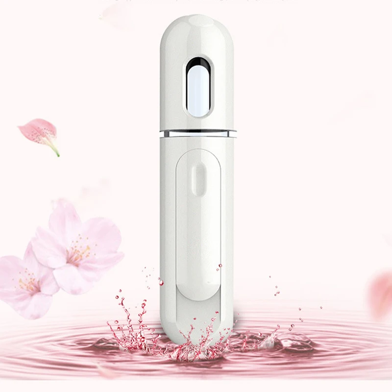 Portable And Rechargeable Mini Nano Face Steamer USB Skin Moisturizer Humidifier Care Women Facial Hydrating Sprayer Beauty Tool rechargeable nano face steamer mister facial sprayer beauty sauna hydrating usb ultrasonic humidifier skin care tool