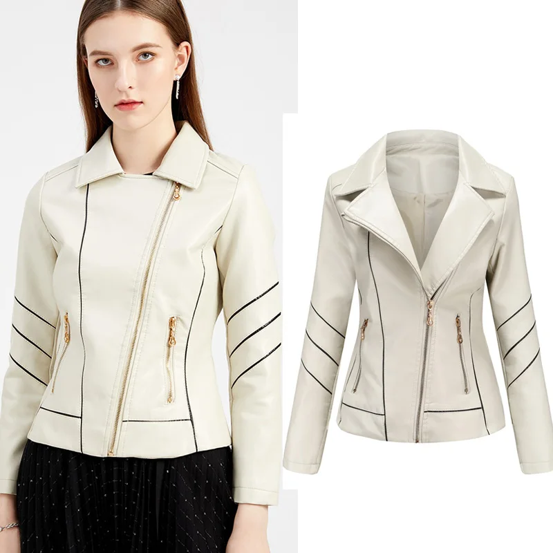Женская куртка из искусственной кожи оверсайз в стиле бойфренда уличная верхняя
