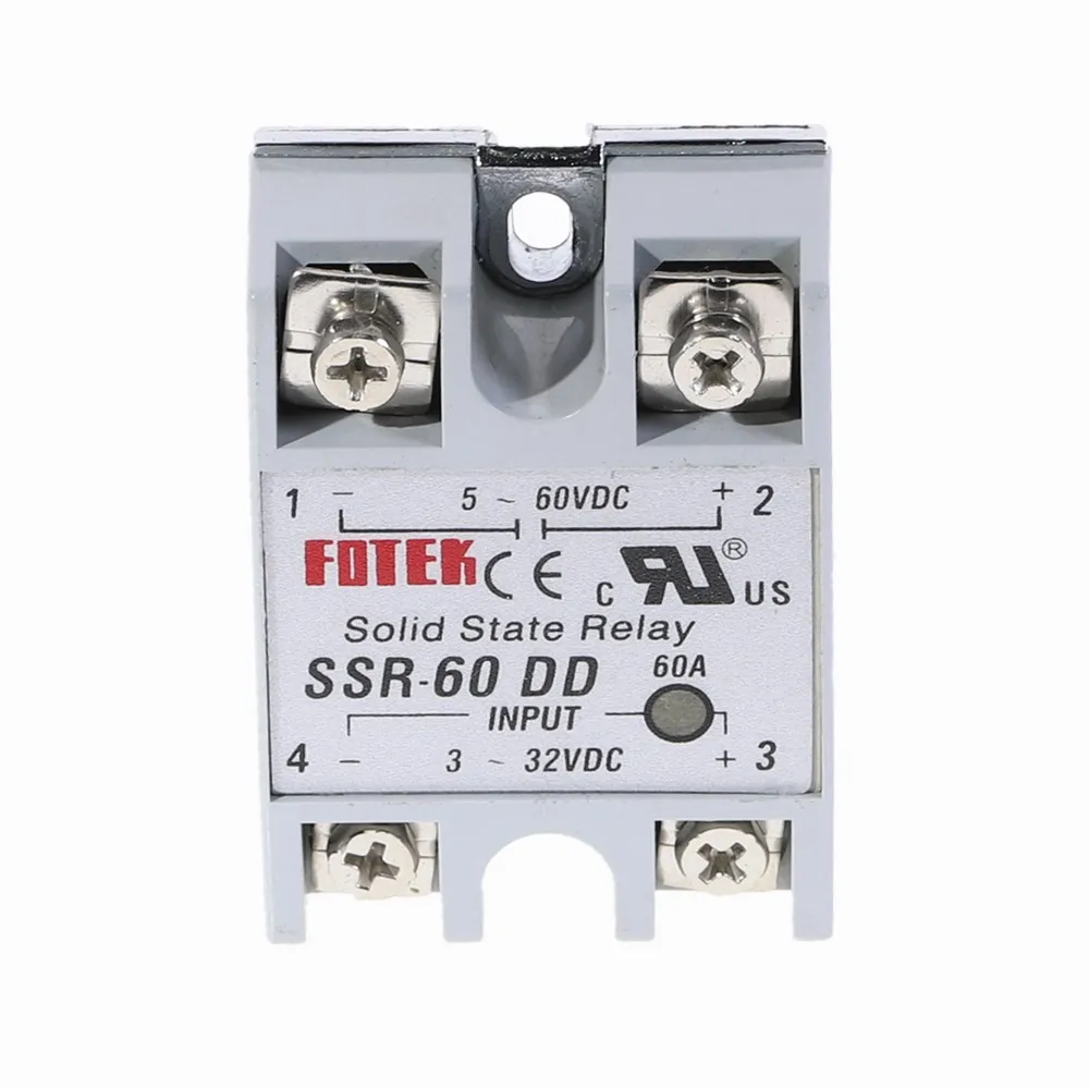 

1Pcs SSR60DD SSR-60DD Manufacturer 60A solid state relay ,input 3-32VDC output 5-60VDC