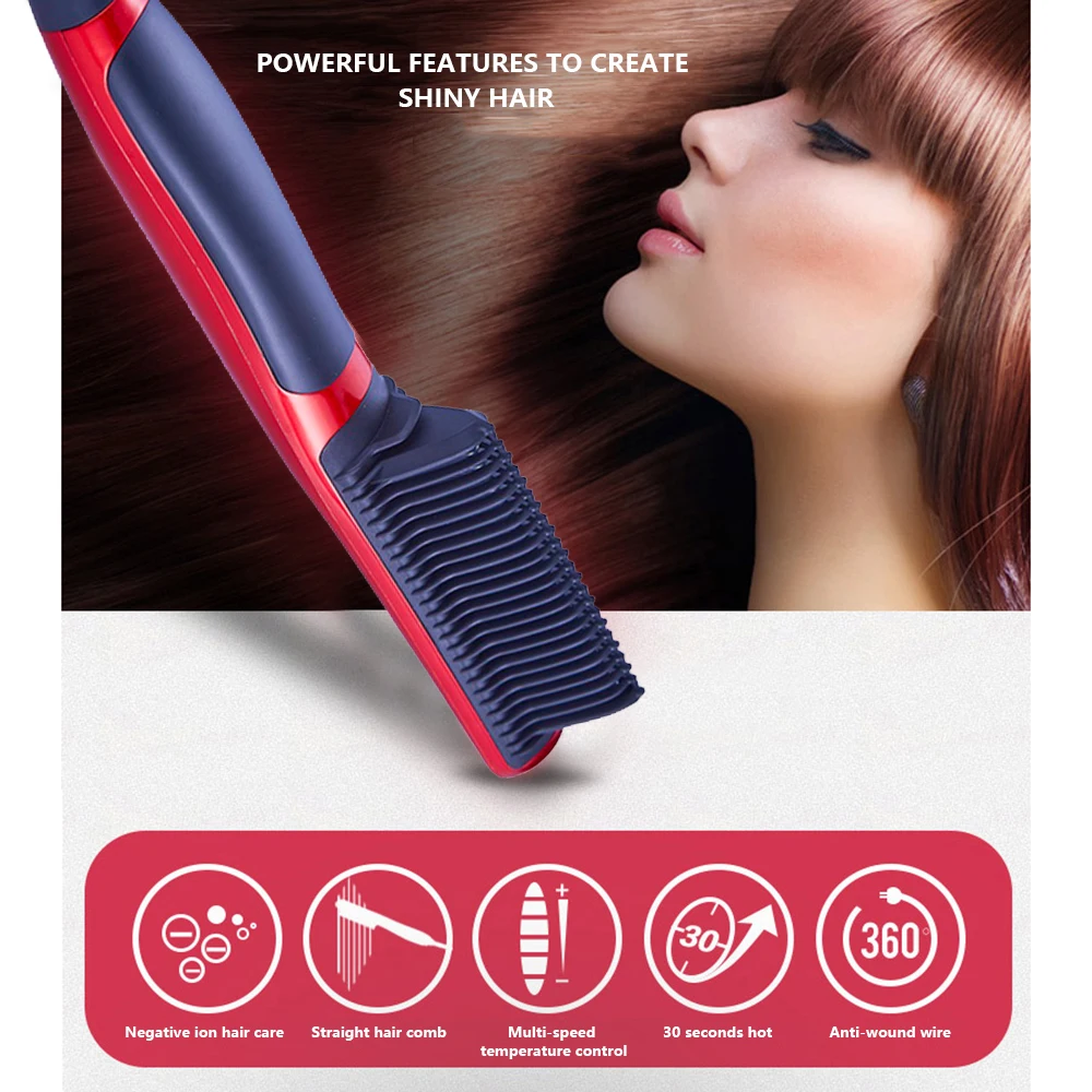 Новый профессиональный выпрямитель для волос Расческа электрическая щетка