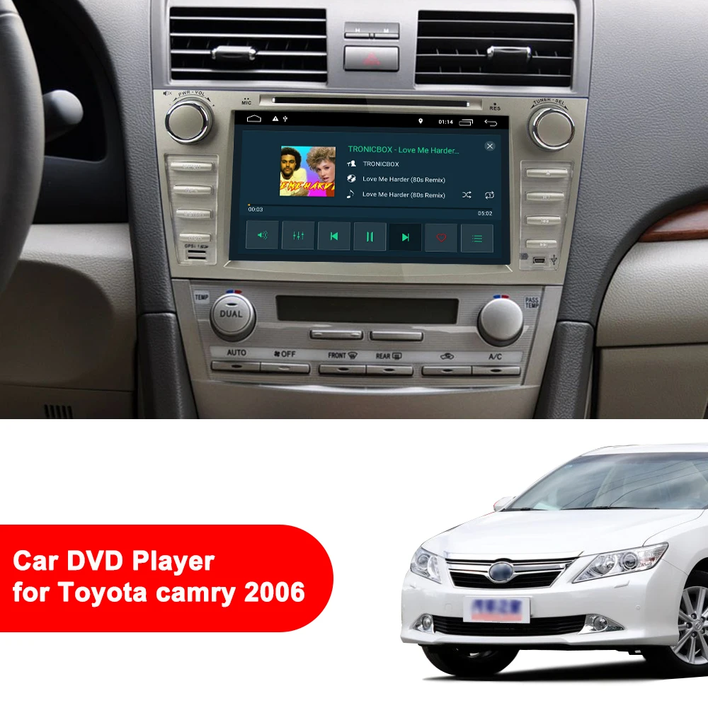 Автомагнитола Eunavi 2 Din Android 10 DSP Dvd стерео для Toyota Camry 2006 2007 2008 2009 2011 GPS головное