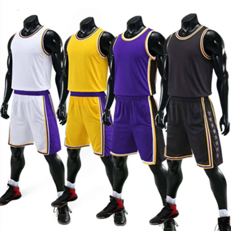 Conjunto de camiseta de baloncesto para niños y adultos, uniformes de baloncesto en blanco, Chaleco de entrenamiento de tiro, pantalones cortos con doble bolsillo, traje deportivo
