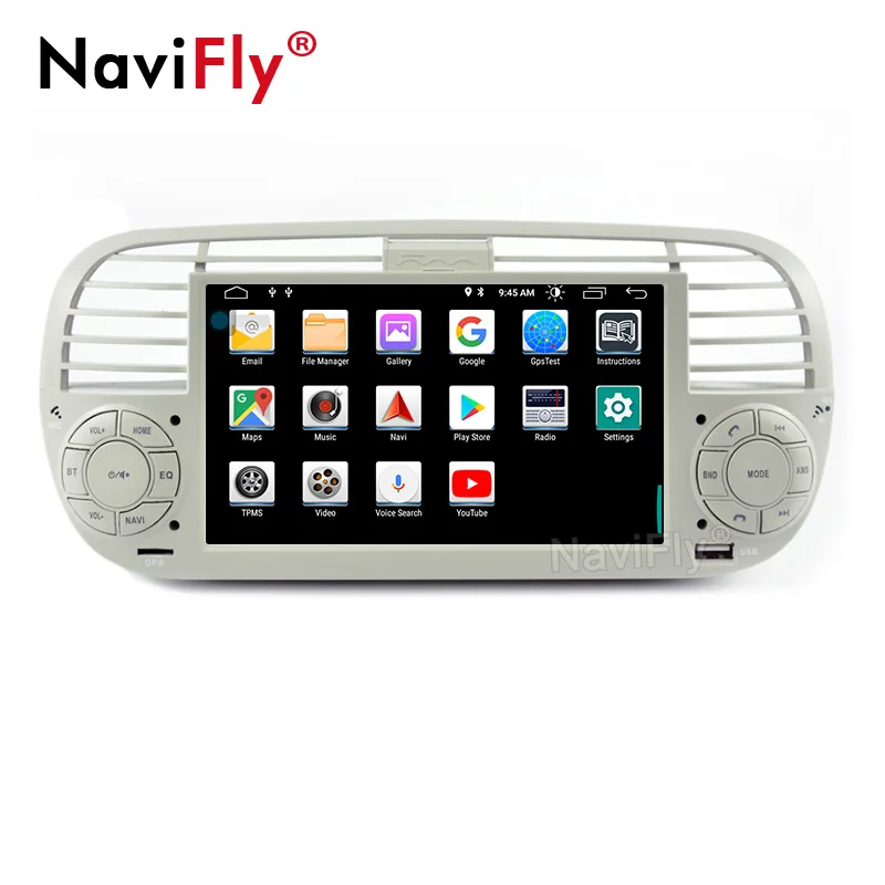 NaviFly ips экран DSP 2 din android 9,0 автомобильный multimidia gps навигатор для FIAT 500 аудио радио авто стерео аудио автомобиля