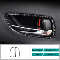 carbon fiber car accessories interior door handle frame protective decoration decals cover trim stickers for lexus is 2006 2012