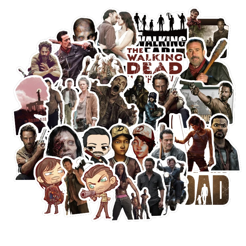 Наклейки Ходячие мертвецы 50 шт. аниме наклейка на ноутбук холодильник телефон