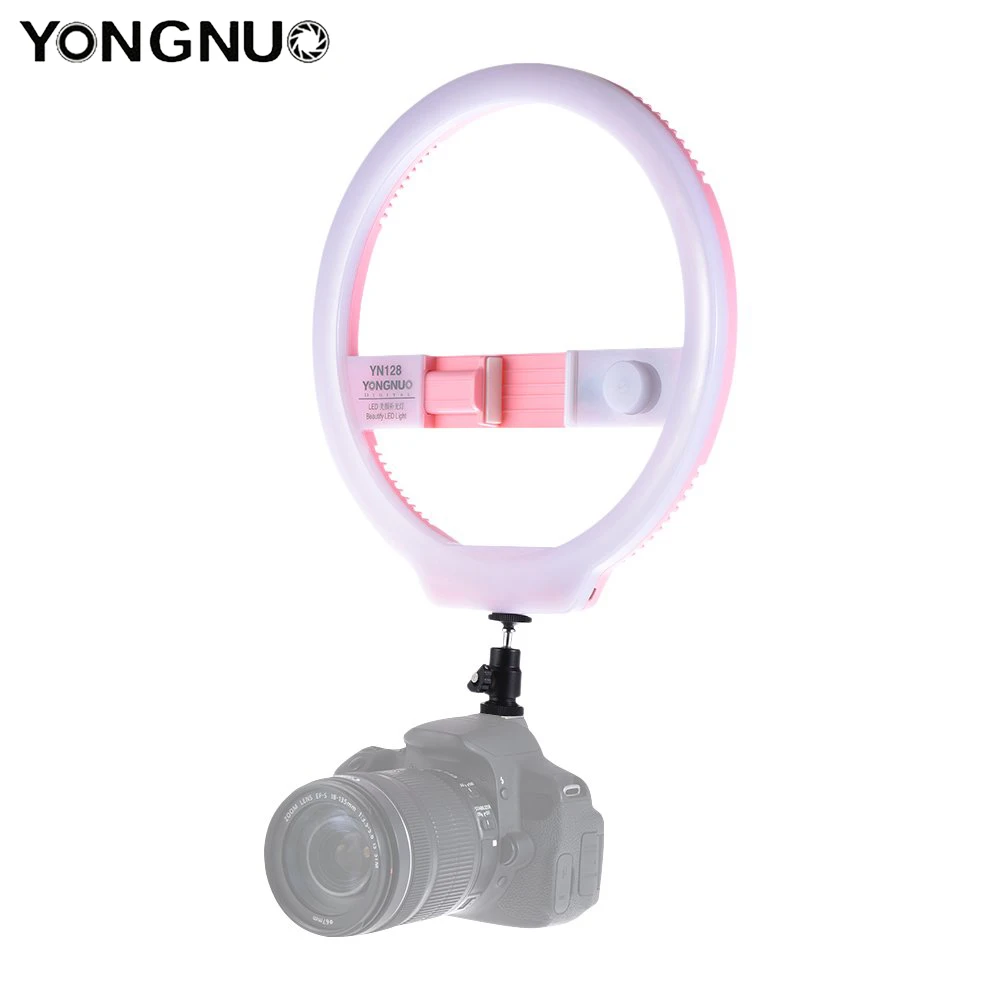 YONGNUO YN128 кольцевой светильник светодиодный камера телефон селфи фотография кольцо светильник для iPhone samsung Canon Nikon камера светодиодный видео светильник