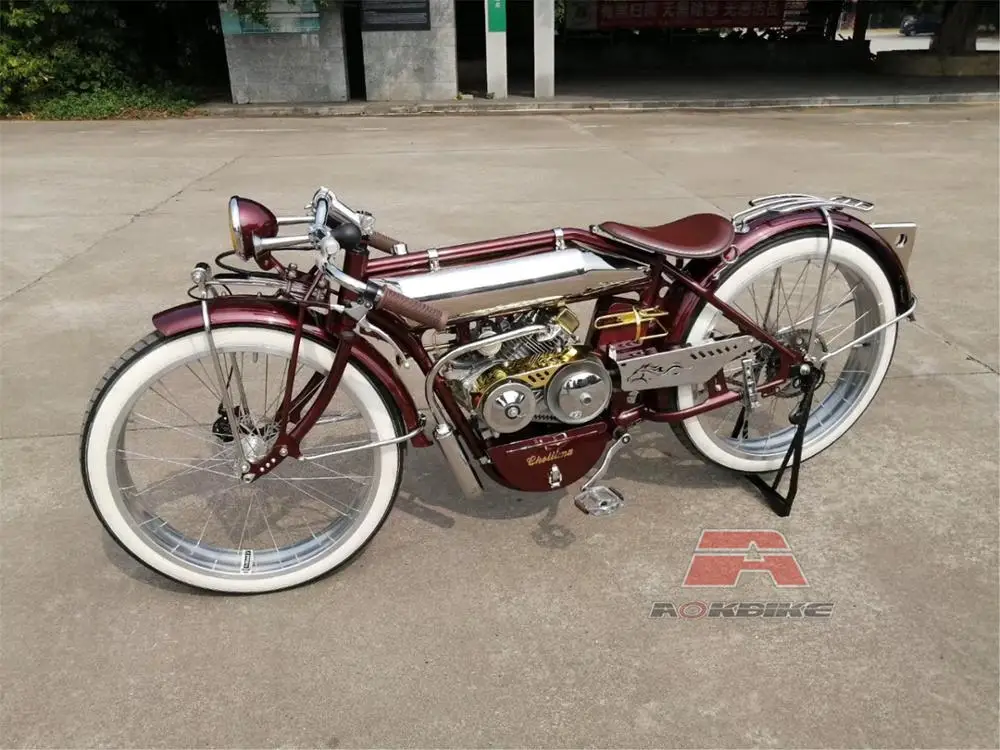 6.5HP мотор 166CC 15 л Бензобак ручной работы Чоппер Велосипед прочный парень на заказ