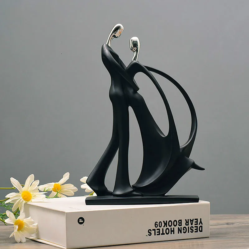 Ретро скульптура для пар Статуэтка из смолы персонаж тхэквондо девушка гостиная