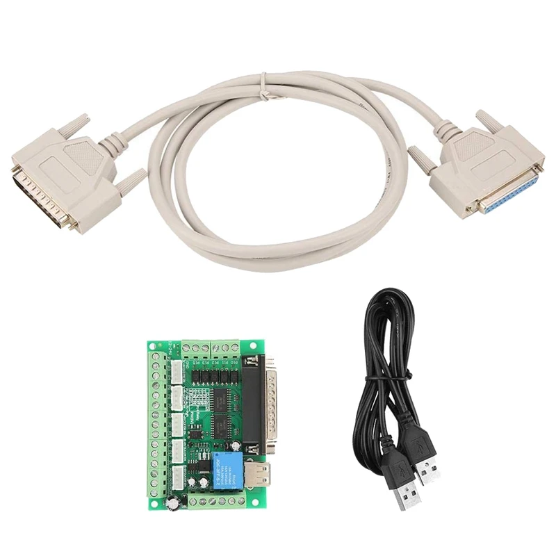 

Шаговый двигатель Интерфейс доска, 12-24VDC MACH3 5 оси USB Интерфейс коммутационная плата для чпу шаговый двигатель
